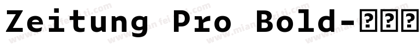 Zeitung Pro Bold字体转换